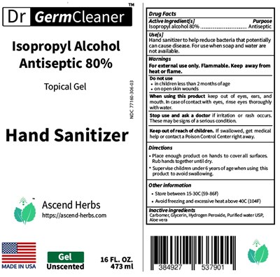 473.176ml Ndc 77160-306-03 (03   Fda 16oz Gel Unscented)